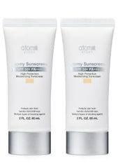 Protector solar facial de 60 ml, doble pack beige, para uso diario y protección diaria.