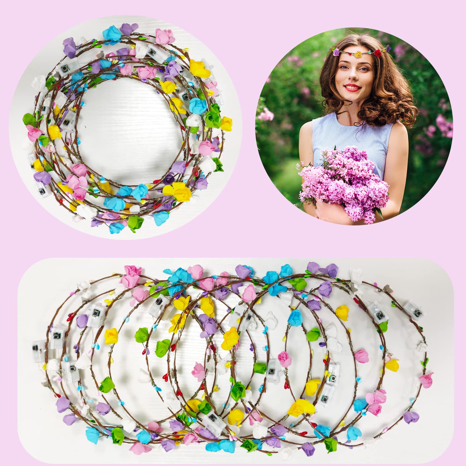 PTHTECHUS diadema LED para Carnaval, añade encanto y visibilidad.