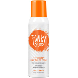 Punky spray color pelo Tigre Naranja: cambio rápido para estilos atrevidos.