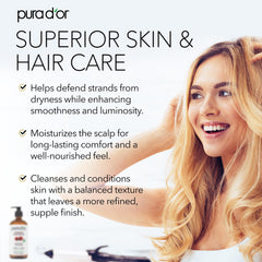 PURA D'OR Aceite de ricino para acondicionar pestañas y cejas