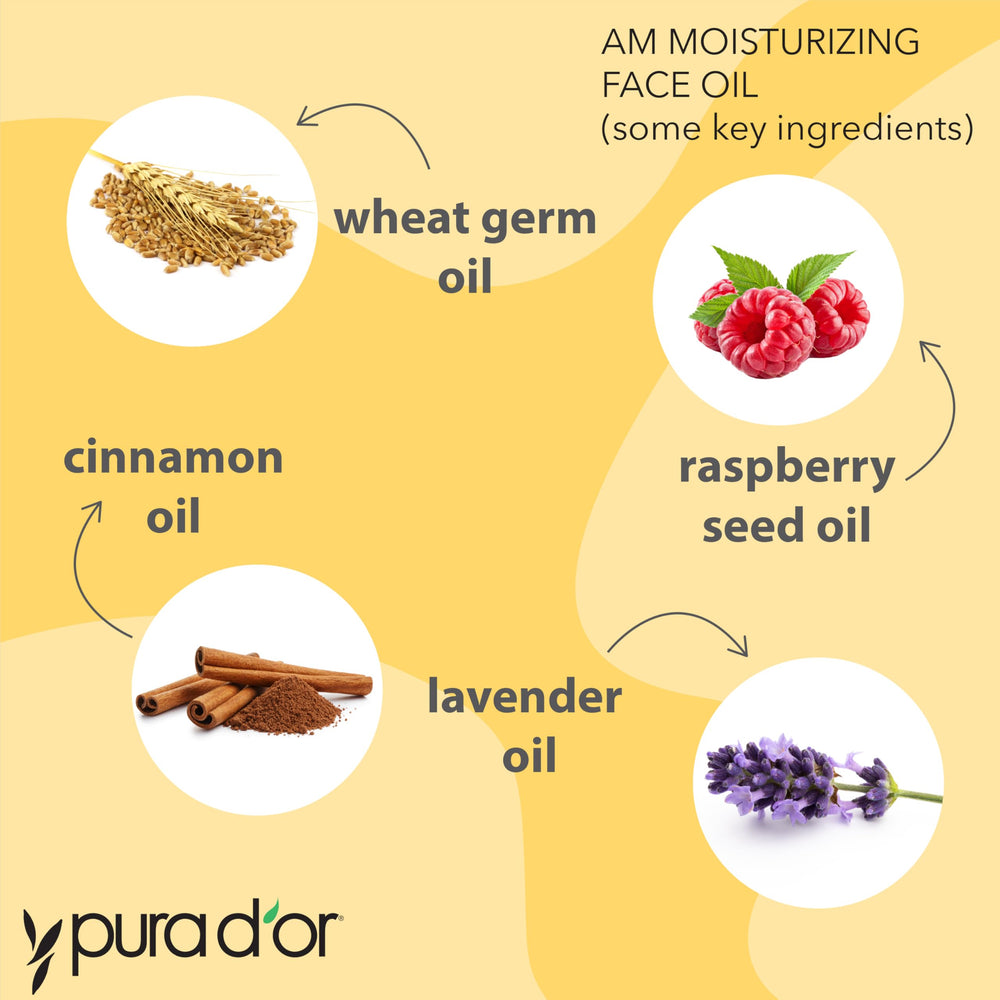 PURA D'OR AM Face Oil: textura ligera, ideal para piel sensible.