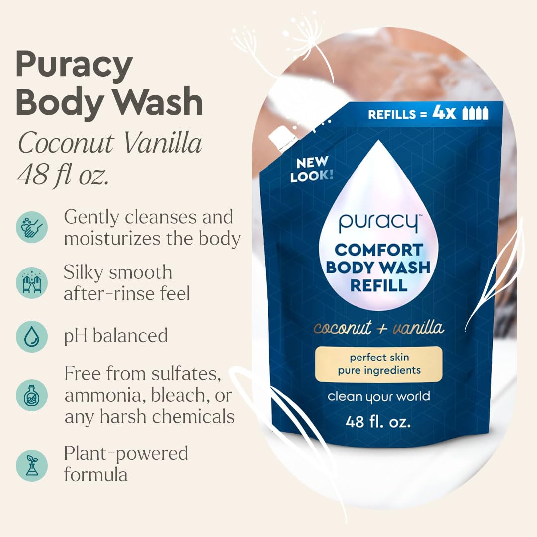 Textura cremosa de Puracy jabon de cuerpo para piel suave