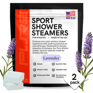 Pure Athlete tableta ducha deportiva lavanda y mentol, sensación vigorizante para entrenamiento