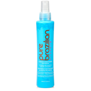 Pure Brazilian acondicionador sin enjuague vertiendo para hidratación y brillo.