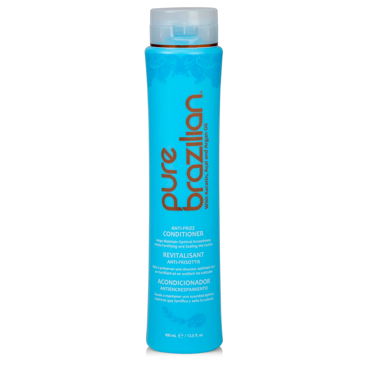 Pure Brazilian acondicionador diario sin frizz en botella para cabello suave
