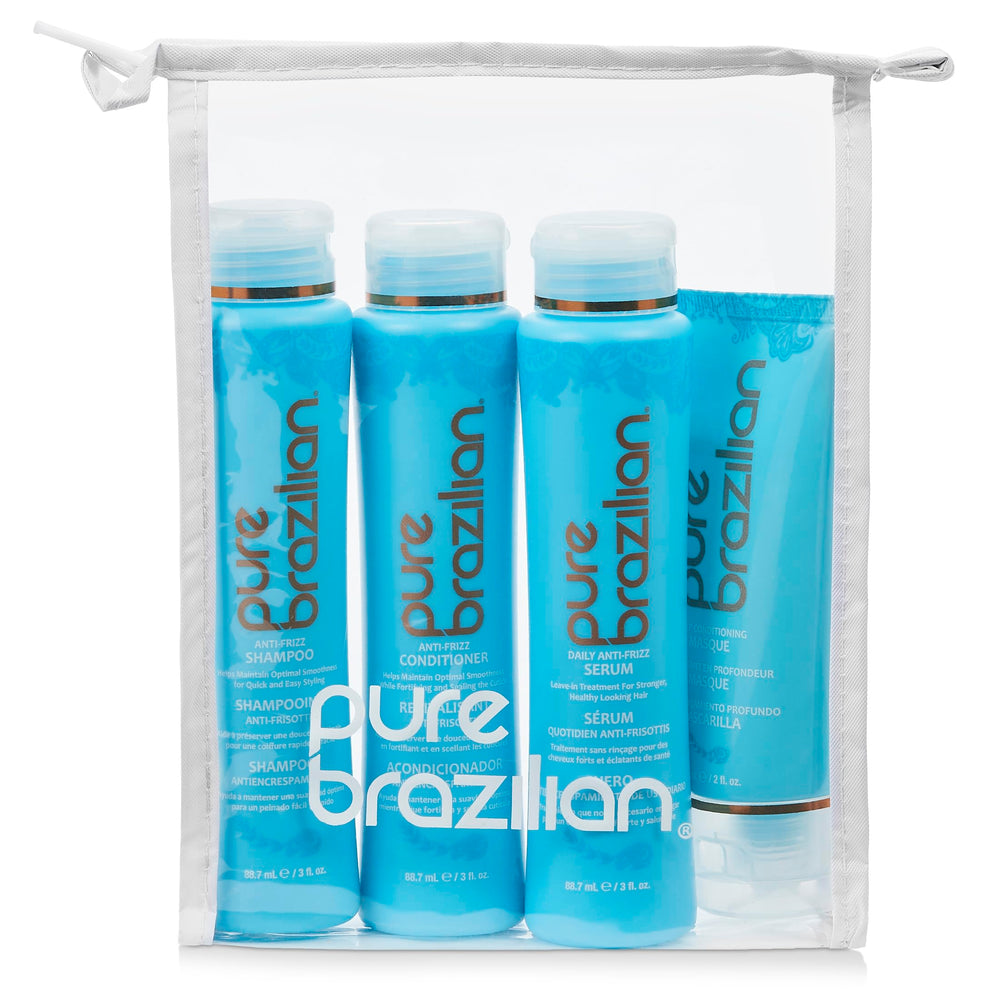 Pure Brazilian champú anti frizz en formato viaje para control del encrespamiento diario
