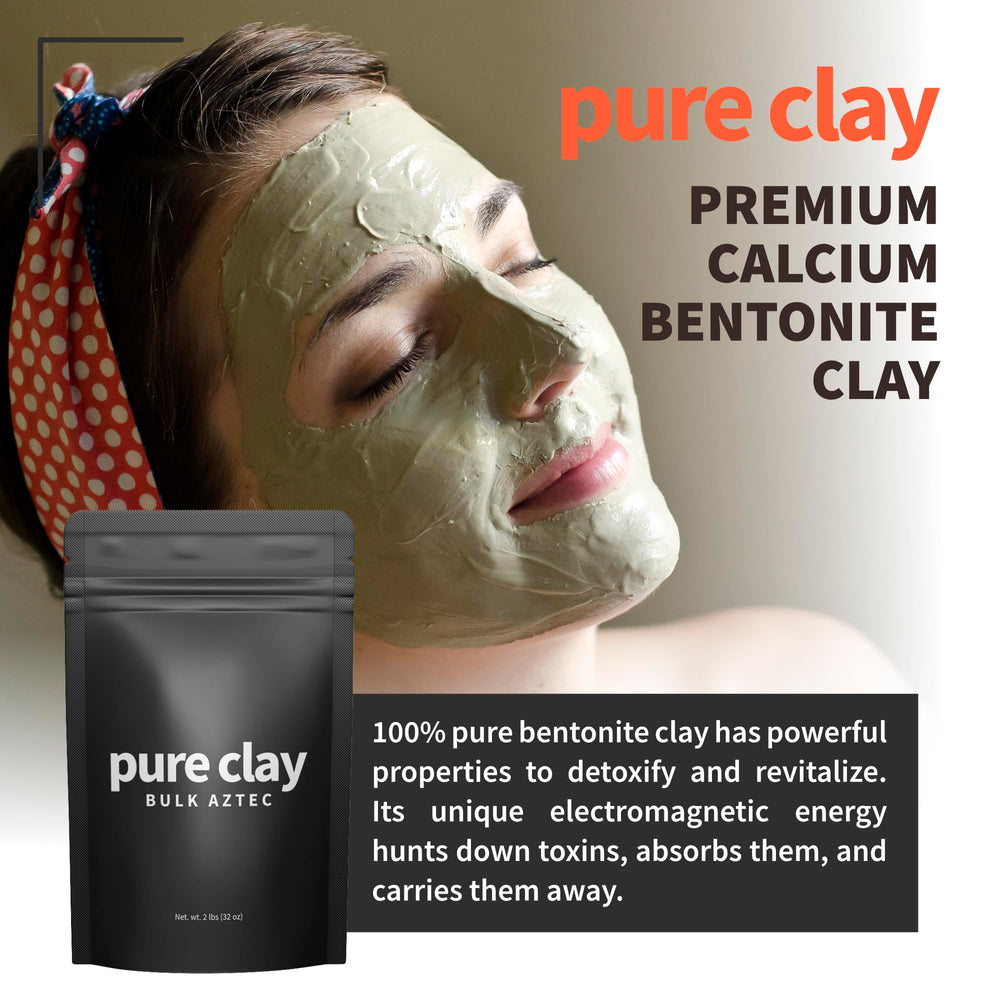 PURE CLAY remojo de pies con arcilla bentonita para alivio relajante.