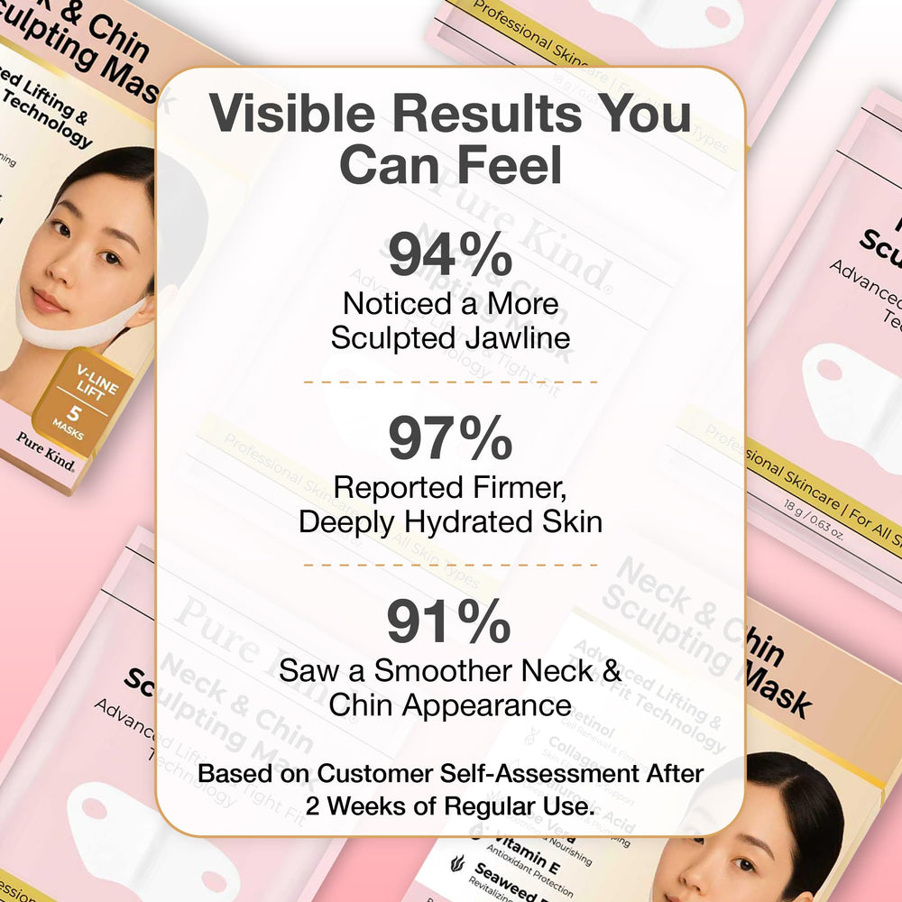 Pure Kind mascarilla V-Line con retinol y colágeno para firmeza.