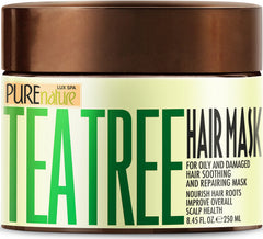 Pure Nature Lux Spa mascarilla de árbol de té en frasco para cabello suave