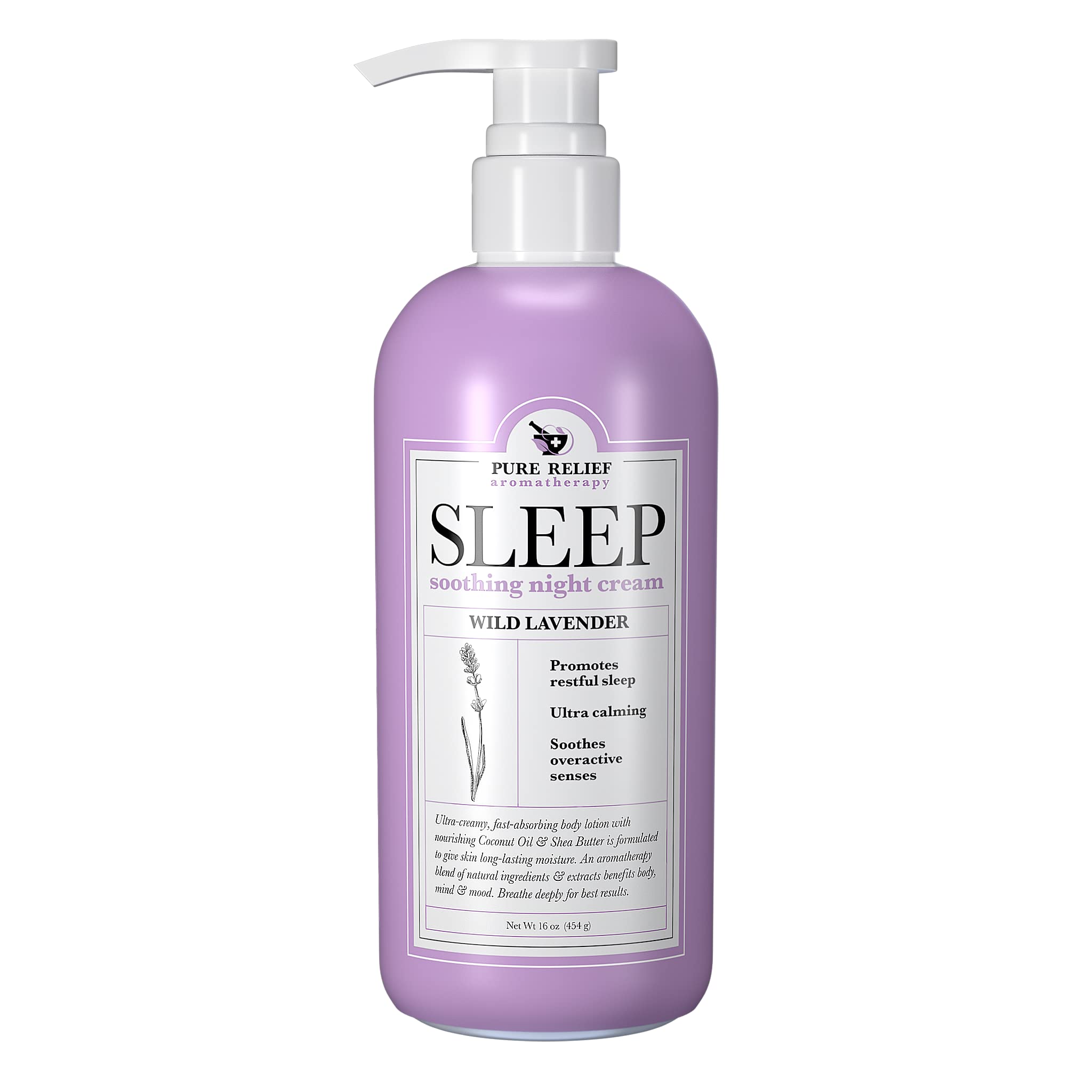 Pure Relief Lavanda crema corporal 16 oz para dormir mejor