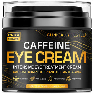 Pure Research crema-ojos-cafeina-antiedad: revitaliza el contorno.