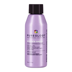 Pureology botella frontal muestra hidratación ligera para cabello fino y teñido.