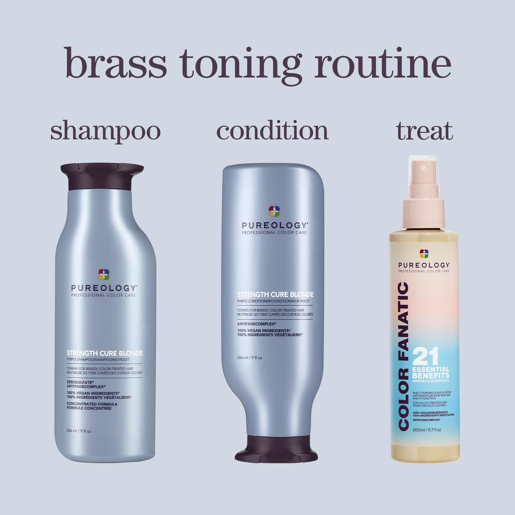 Pureology Strength Cure Blonde Shampoo: aroma suave de pera, rosa y sándalo durante el lavado.