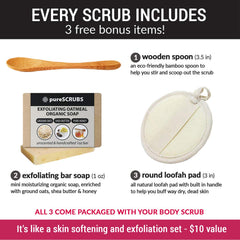 PureSCRUBS jabón exfoliante de avena y manteca de karité