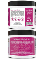 PureSCRUBS Sal del mar con ingredientes y nutrientes para piel nutrida.