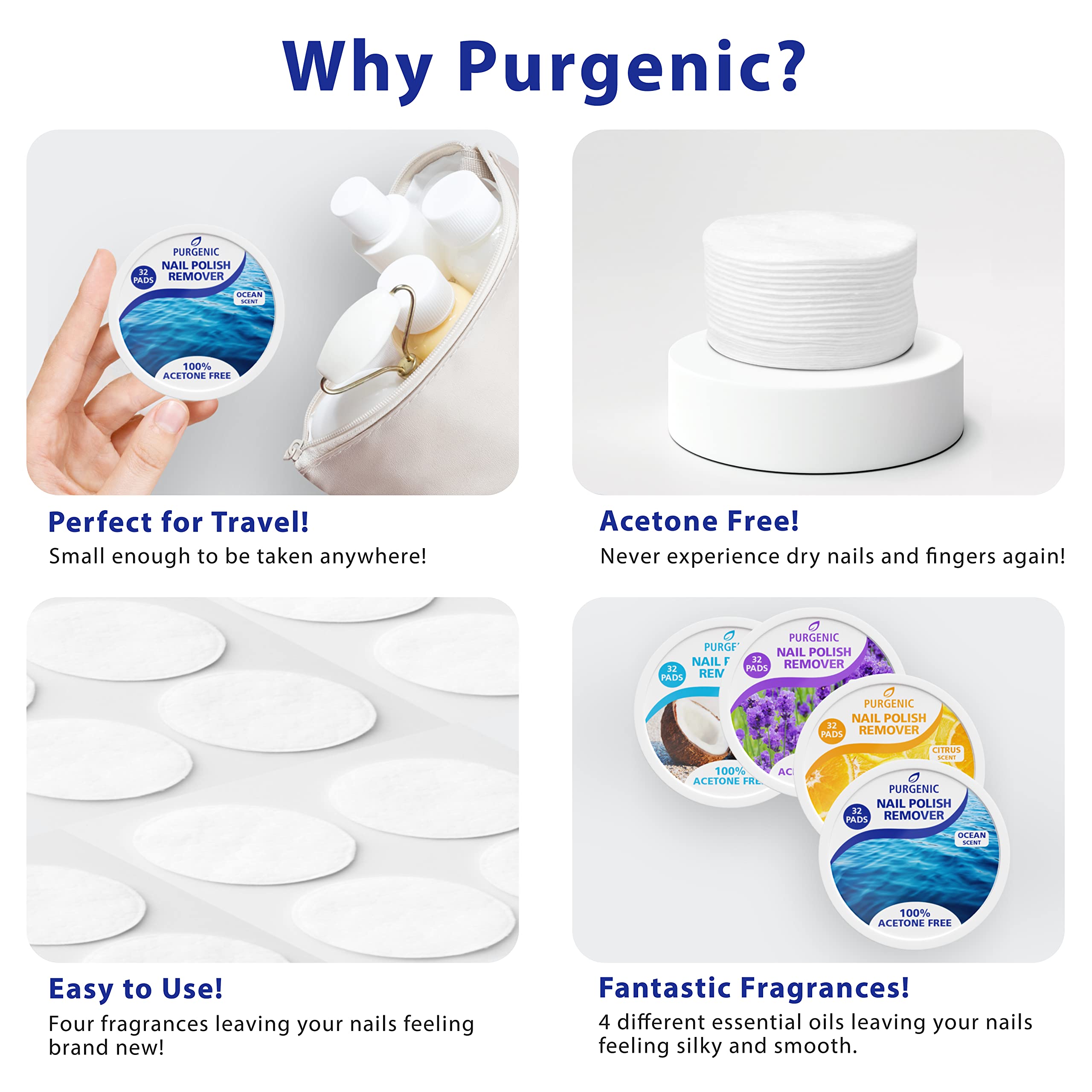 Purgenic envase compacto ideal para bolso o viaje.