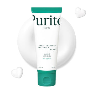 Purito Panthenol 10% frente de la botella, hidratación suave para días de estrés cutáneo.