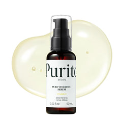 Purito Suero de Vitamina C: botella con gotero para iluminación de la piel y tono uniforme.