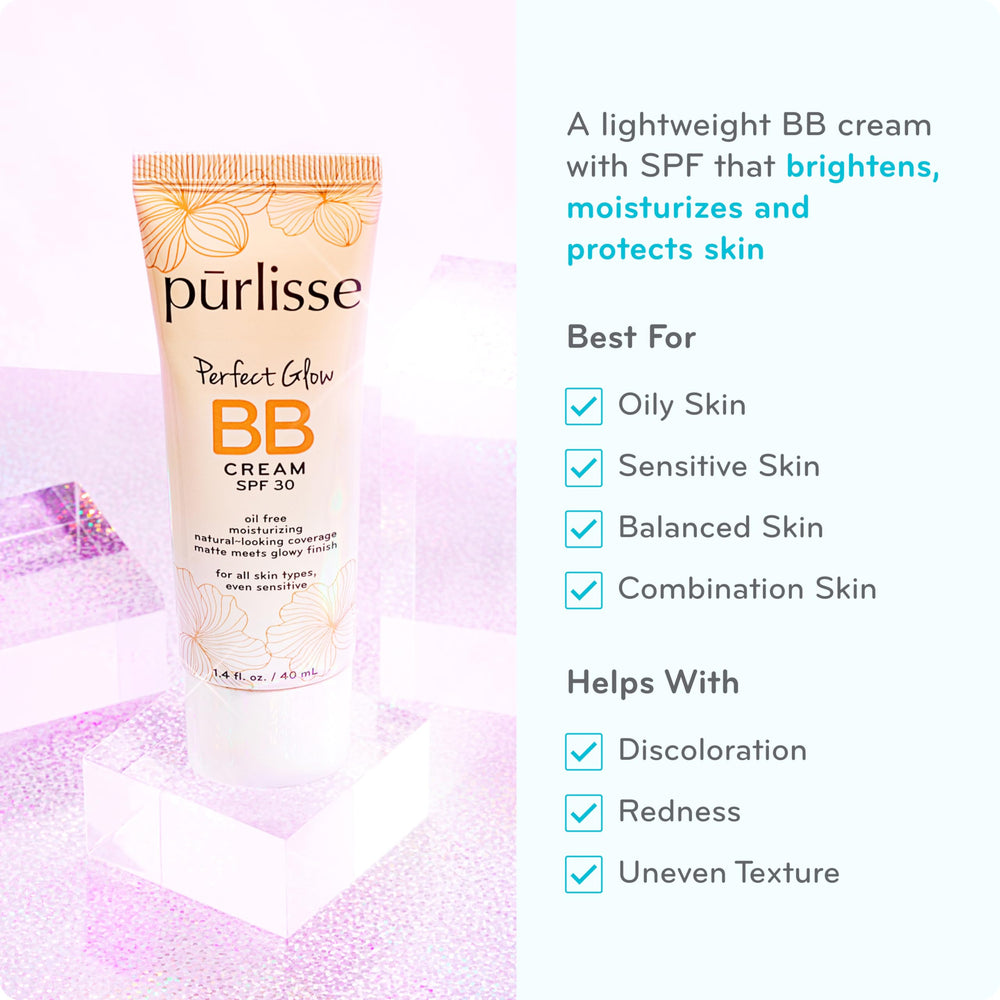 Pūrlisse Perfect Glow BB Cream se aplica con las manos para una mezcla natural.