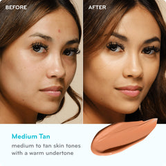 Cobertura ligera que disimula manchas y rojeces para un aspecto natural.