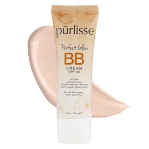 Envase de pūrlisse Perfect Glow BB Cream con SPF 30 para protección diaria y cobertura natural.