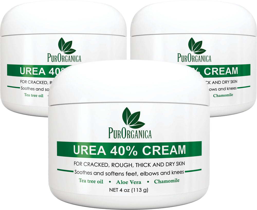 PurOrganica Urea 40% crema para pies, envase práctico para hidratación diaria.