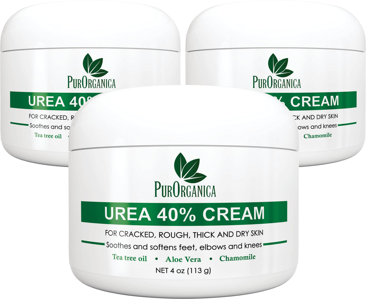 PurOrganica Urea 40% crema para pies, envase práctico para hidratación diaria.