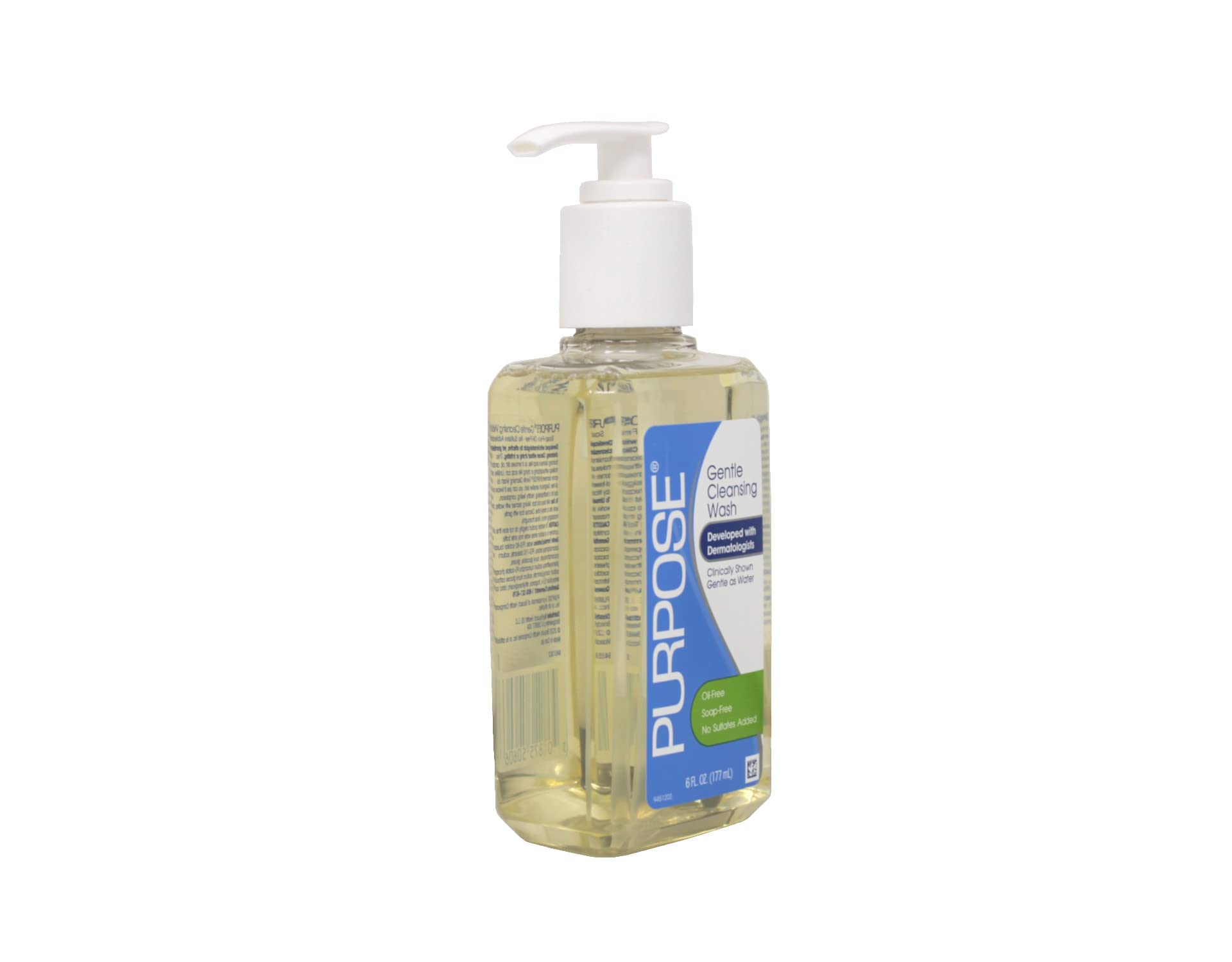 Purpose limpiador suave, textura cremosa para una piel cómoda y limpia.
