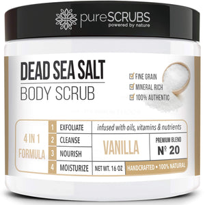 puryscrubs tarro exfoliante vainilla para piel suave y radiante.