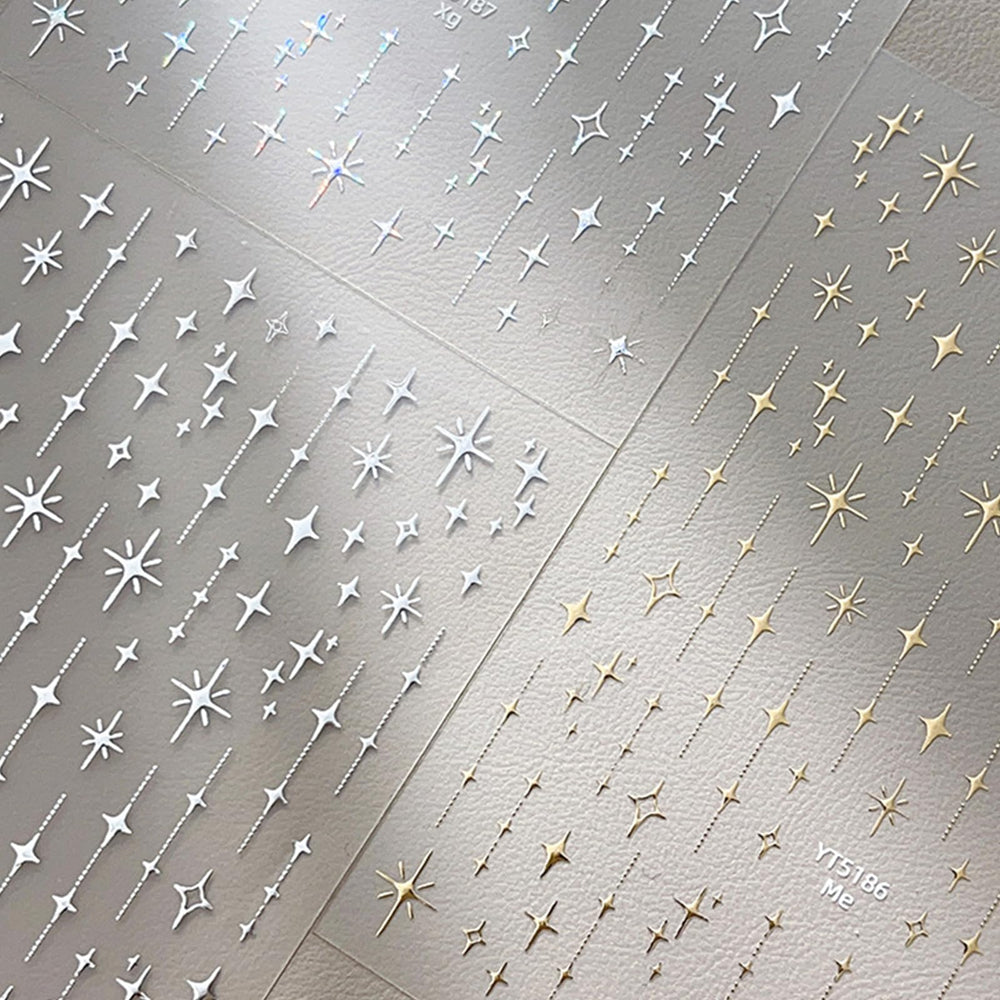 Puyokinm estrellas auto-adhesivas para uñas; aplicación rápida y segura