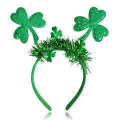 Diadema Pvoiue San Patricio en terciopelo verde, ideal para fiestas y fotos