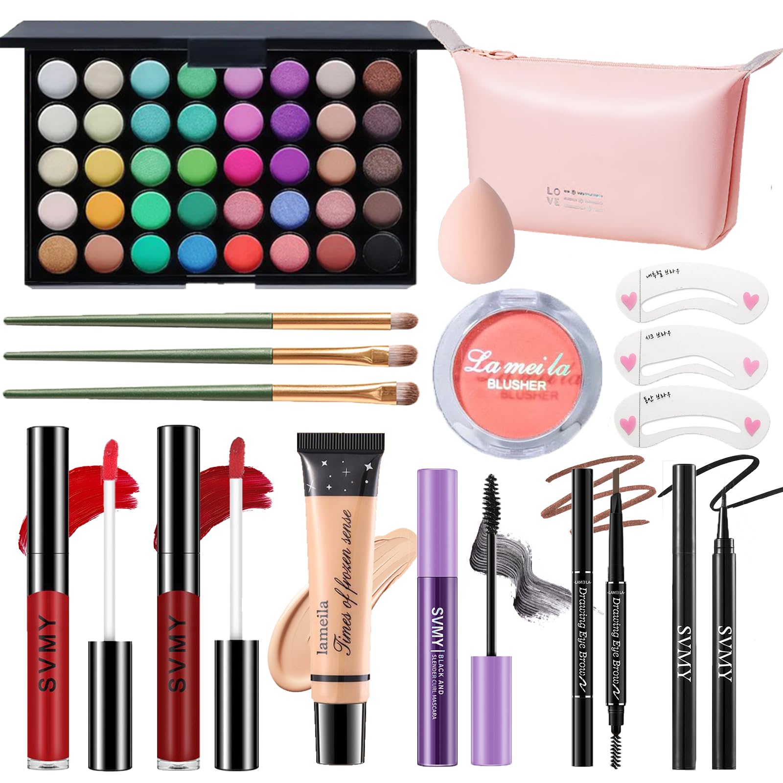 PWYSHXDF Paleta de sombras de 40 tonos, versátil para looks diarios.