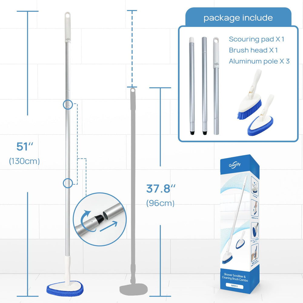 Qaestfy alcance largo de 51 pulgadas con gancho para almacenamiento