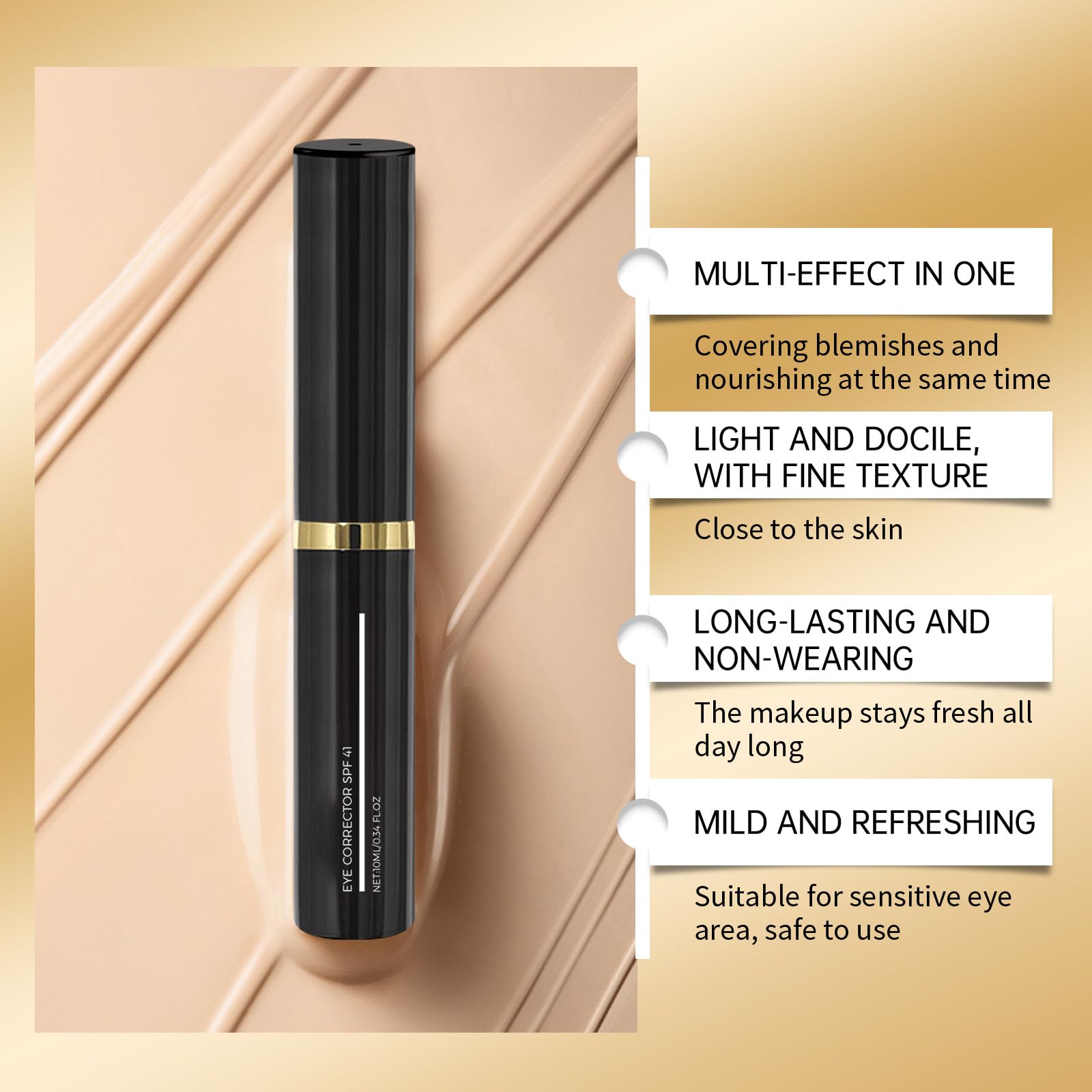 Corrector de Ojos con SPF 41 ofrece protección solar diaria