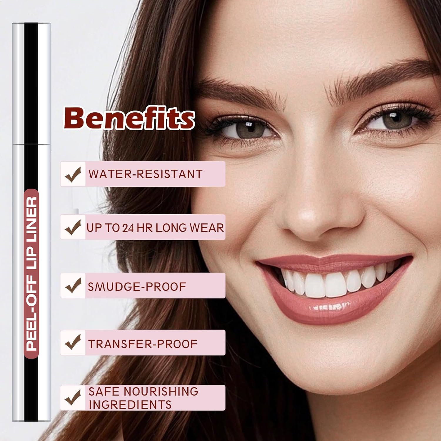 QCMME Delineado labial preciso que realza la forma de tus labios.