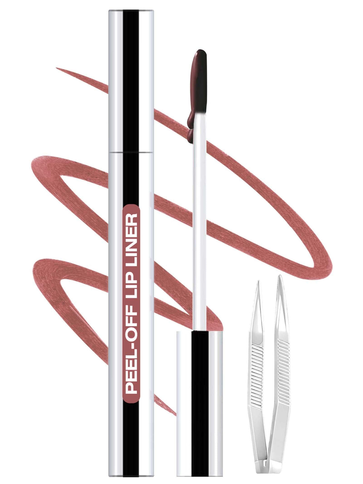 QCMME Tinta labial con retirada fácil y pinza para delineado duradero.