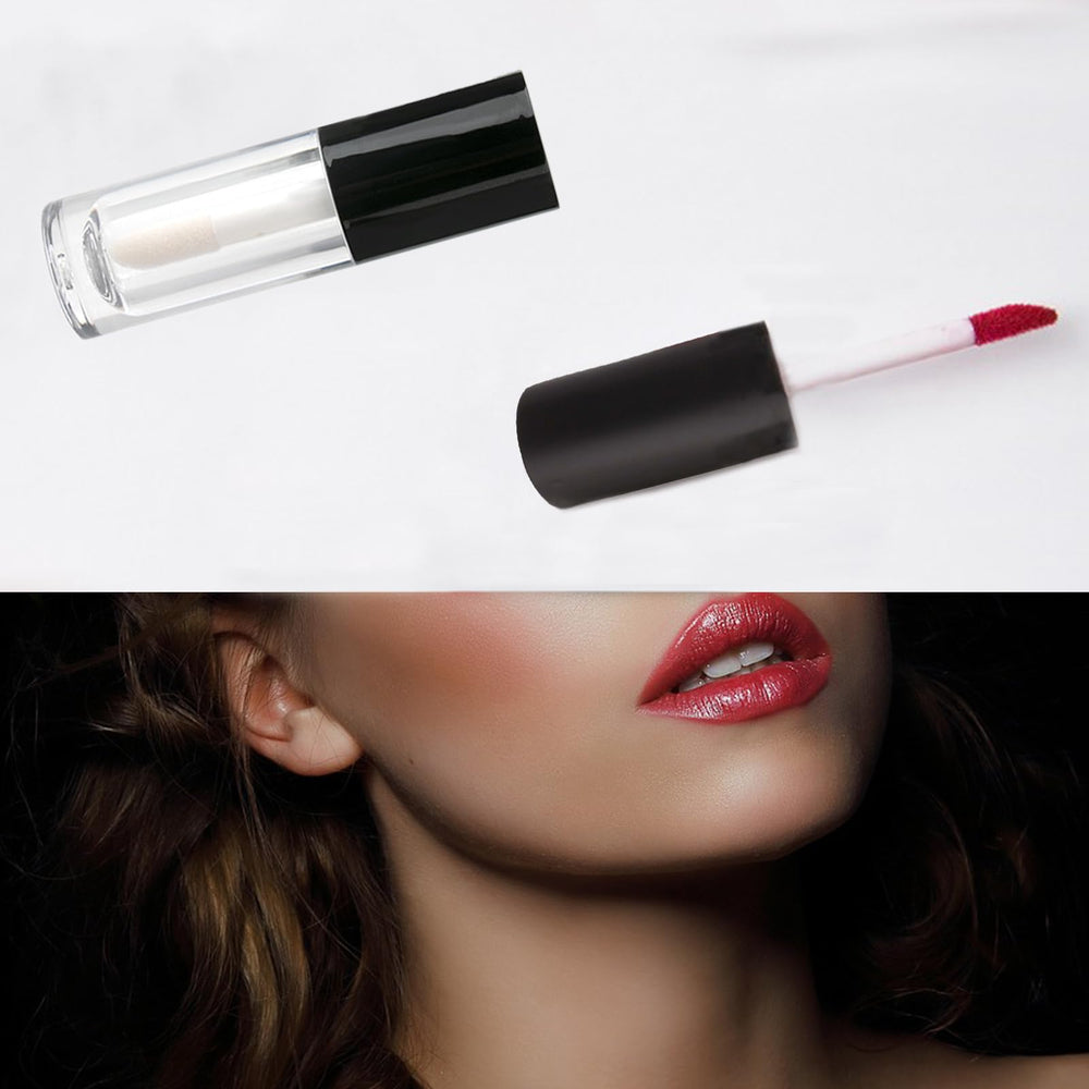 Qeuly brillo labial 6 ml con sello hermético para evitar fugas.