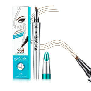 Lápiz QIC para cejas con punta 4 puntas para trazos precisos y naturales