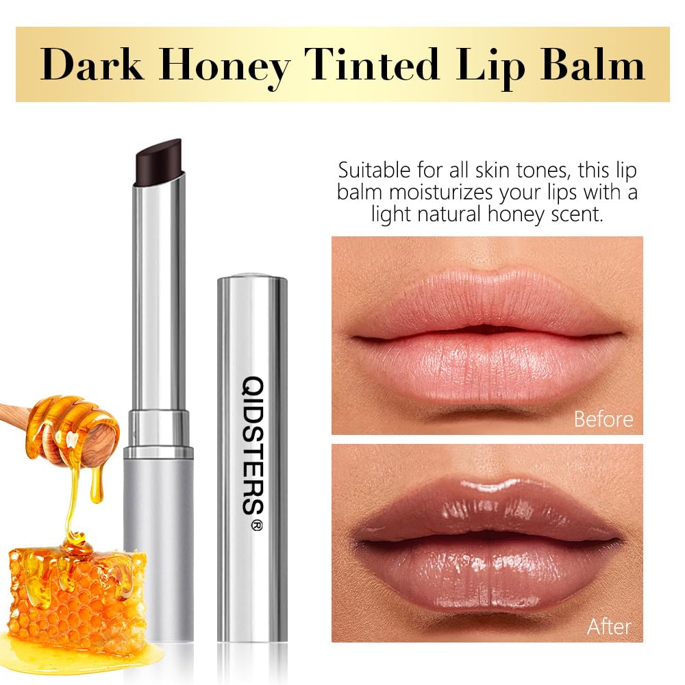 QIDSTERS labial miel tinte natural, ideal para un aspecto diario sutil.