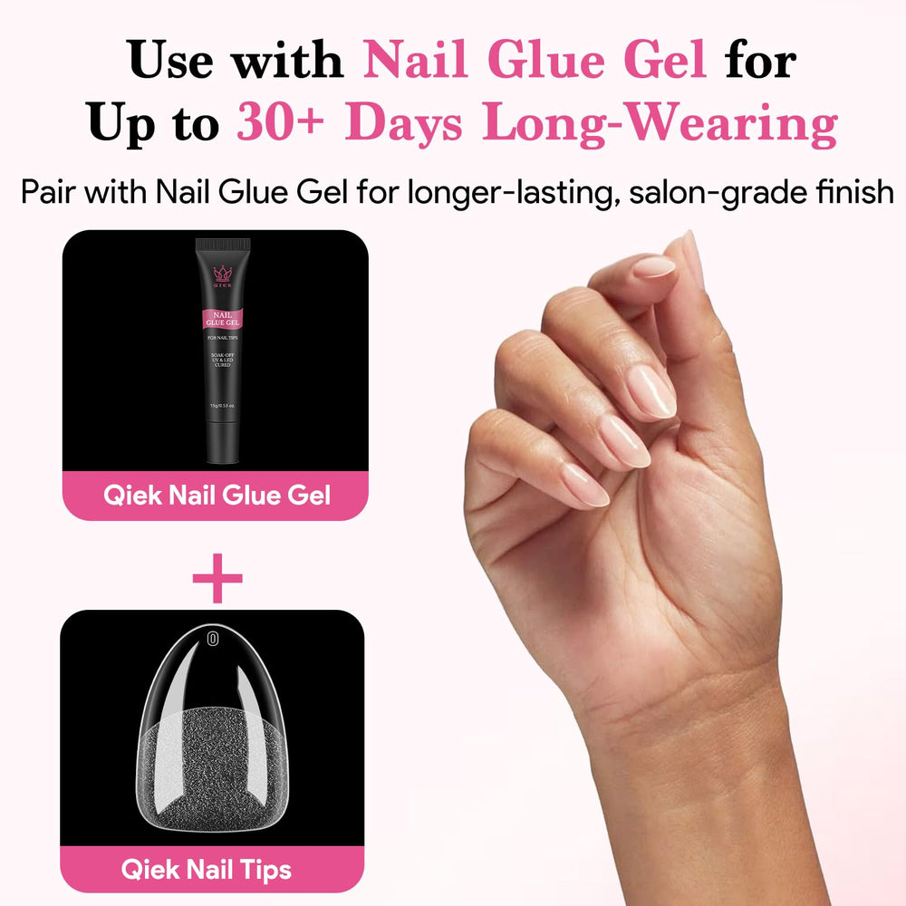 Versatilidad: uñas QIEK para gel, acrílico y polvo de inmersión