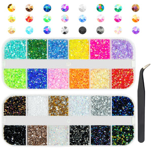 qiipii piedras resina translúcidas 24 colores para manualidades con brillo intenso.