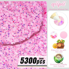 Cristales resina rosa AB Qiipii para decoración de tazas y botellas
