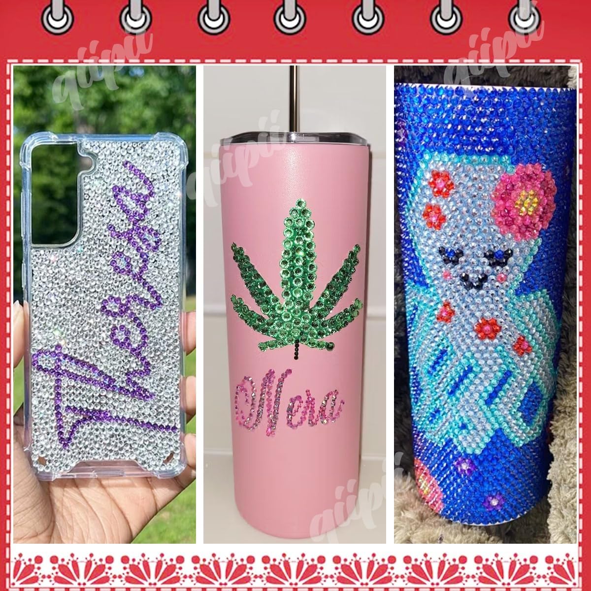 qiipii herramientas incluidas: pinzas y wax pen para recoger piedras