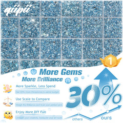 qiipii piedras de resina azul claro 3 mm para detalles brillantes en proyectos.