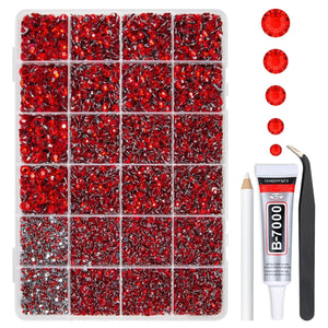 qiipii piedras resina rojas 2mm con brillo intenso para manualidades.