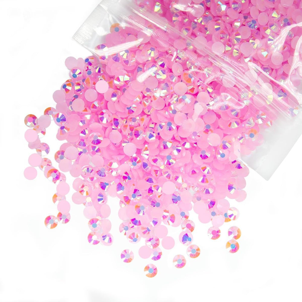 Piedras de resina rosa AB Qiipii 3 mm para uñas con brillo intenso