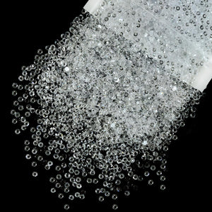 Piedras de resina qiipii 3 mm con dorso plano, brillo intenso para uñas