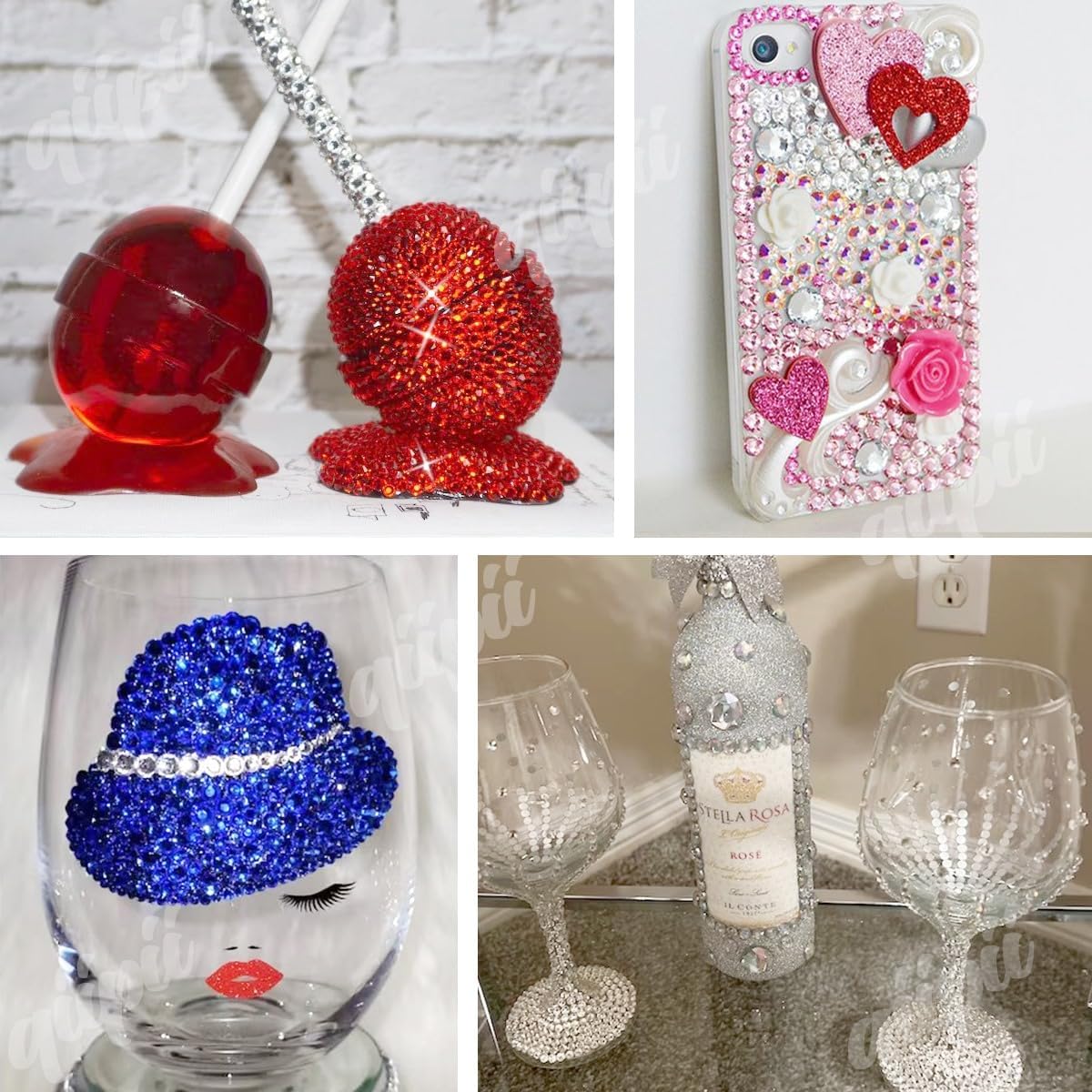 qiipii piedras resina uñas y maquillaje seguro