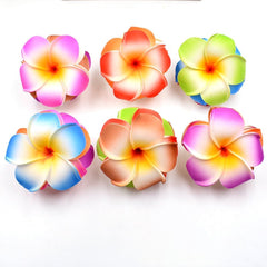 Qintreesify pinzas de cabello plumeria, efecto lei y acentos florales.