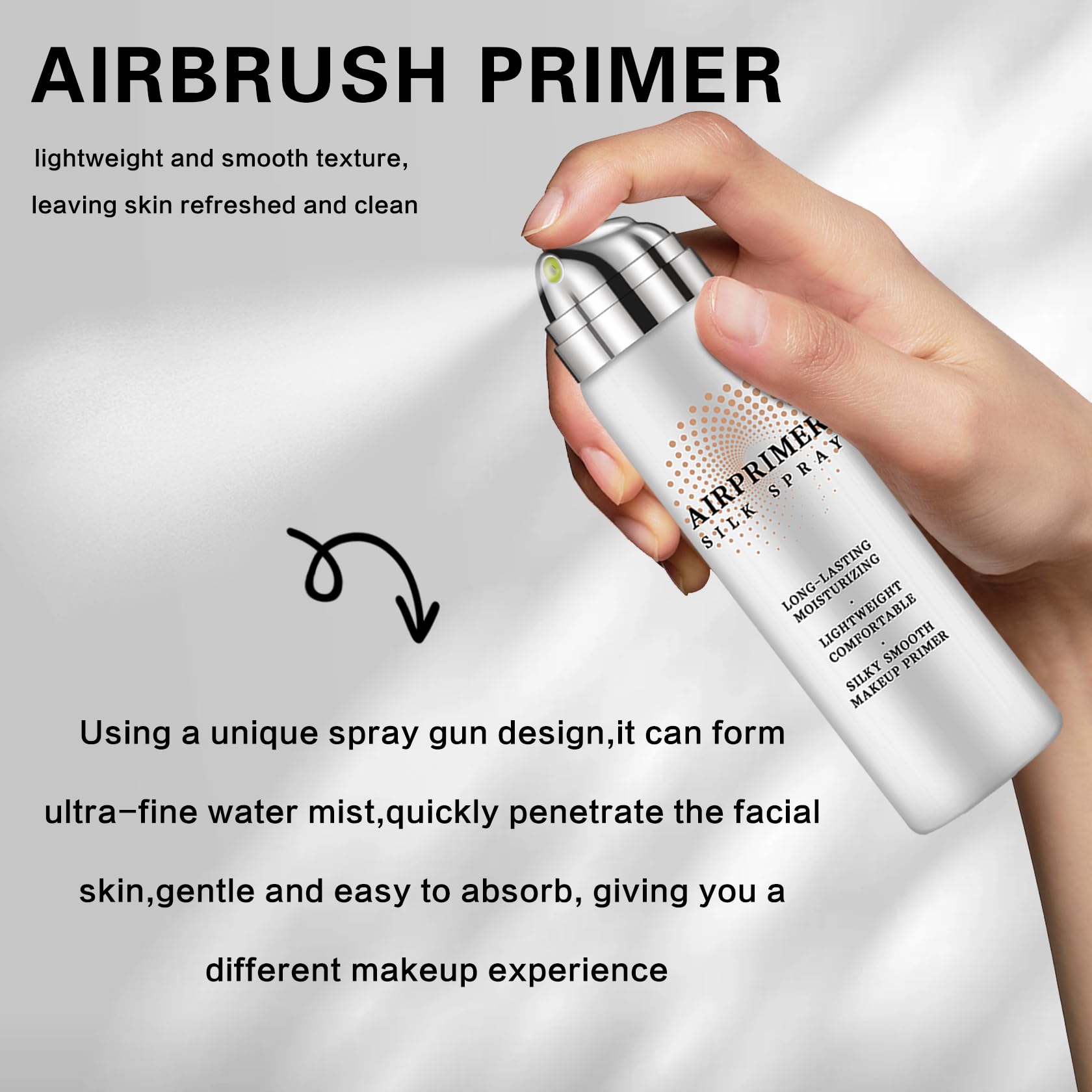 QIUFSSE Primer Aerógrafo Cobertura Natural: mejora la adherencia de la base y el acabado.